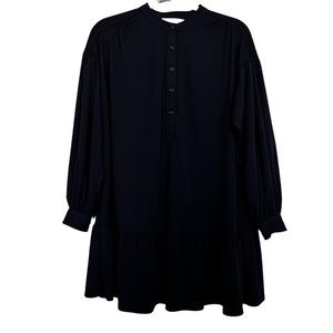 Elizabeth And James Women’s Sz PS Mini Tunic Dress Long Sleeves Ruffle Hem NWT